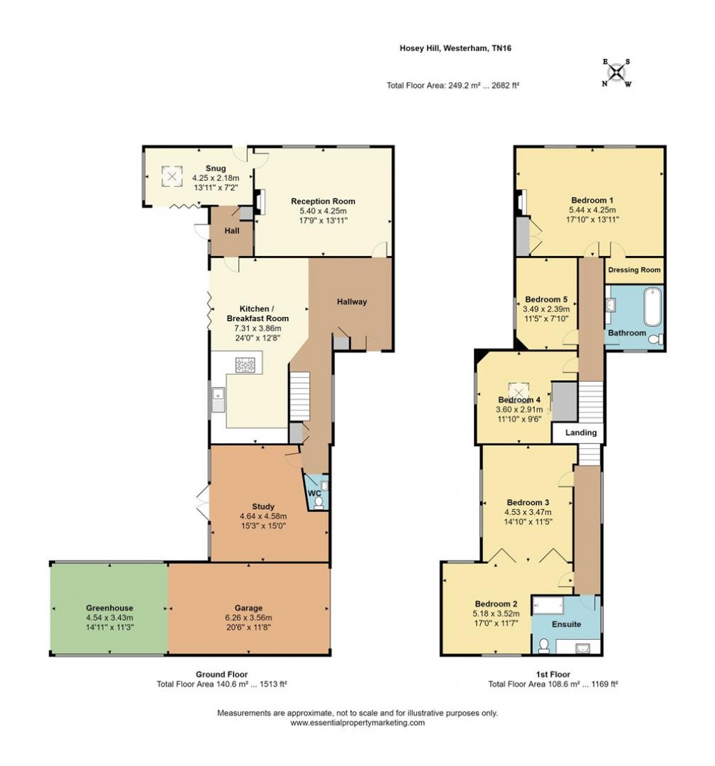 Floorplan for Hosey Hill, Westerham