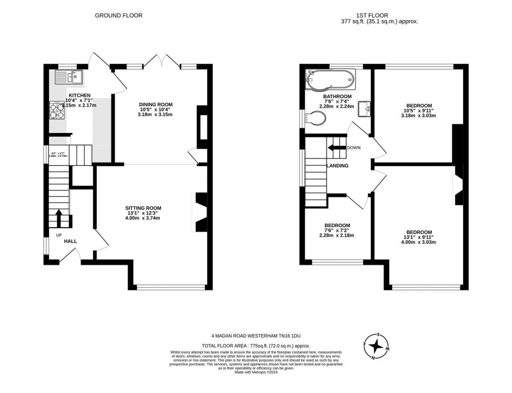 Floorplan for Madan Road, Westerham