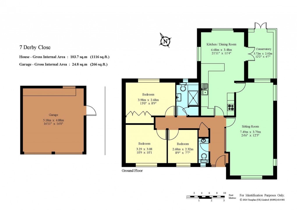 Floorplan for Derby Close, Hildenborough