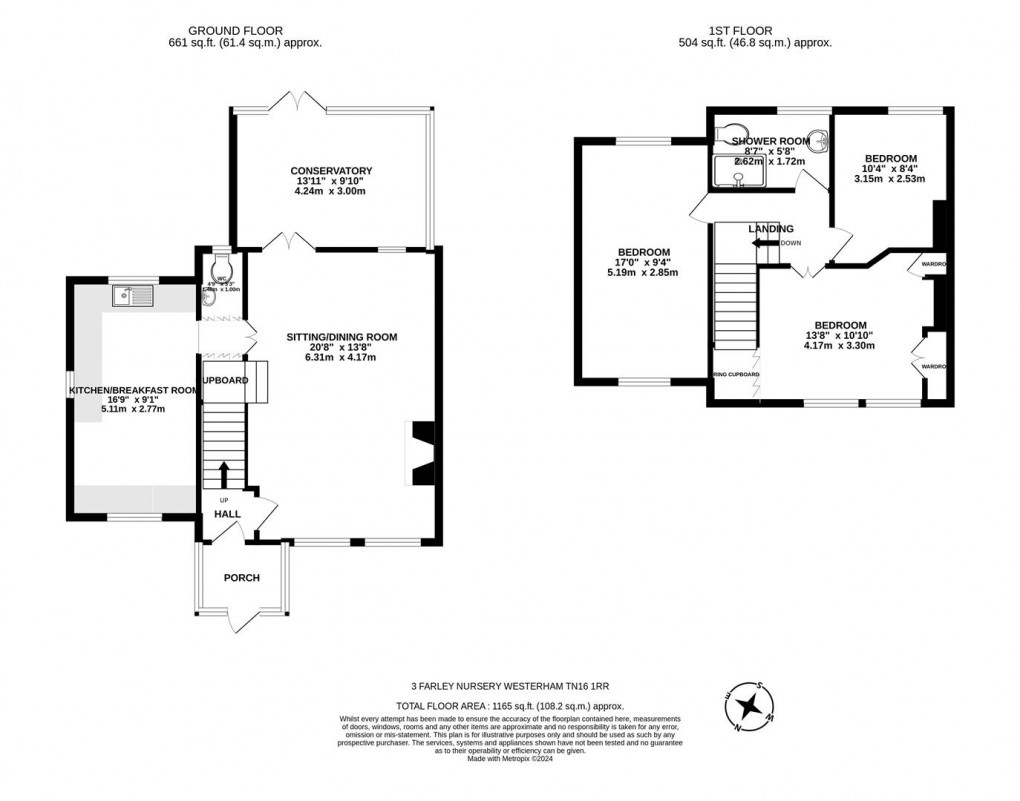 Floorplan for Farley Nursery, Westerham