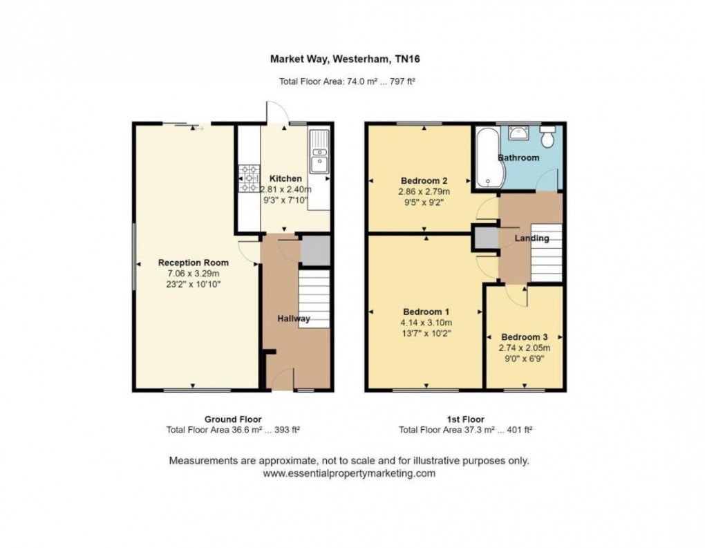 Floorplan for Market Way, Westerham