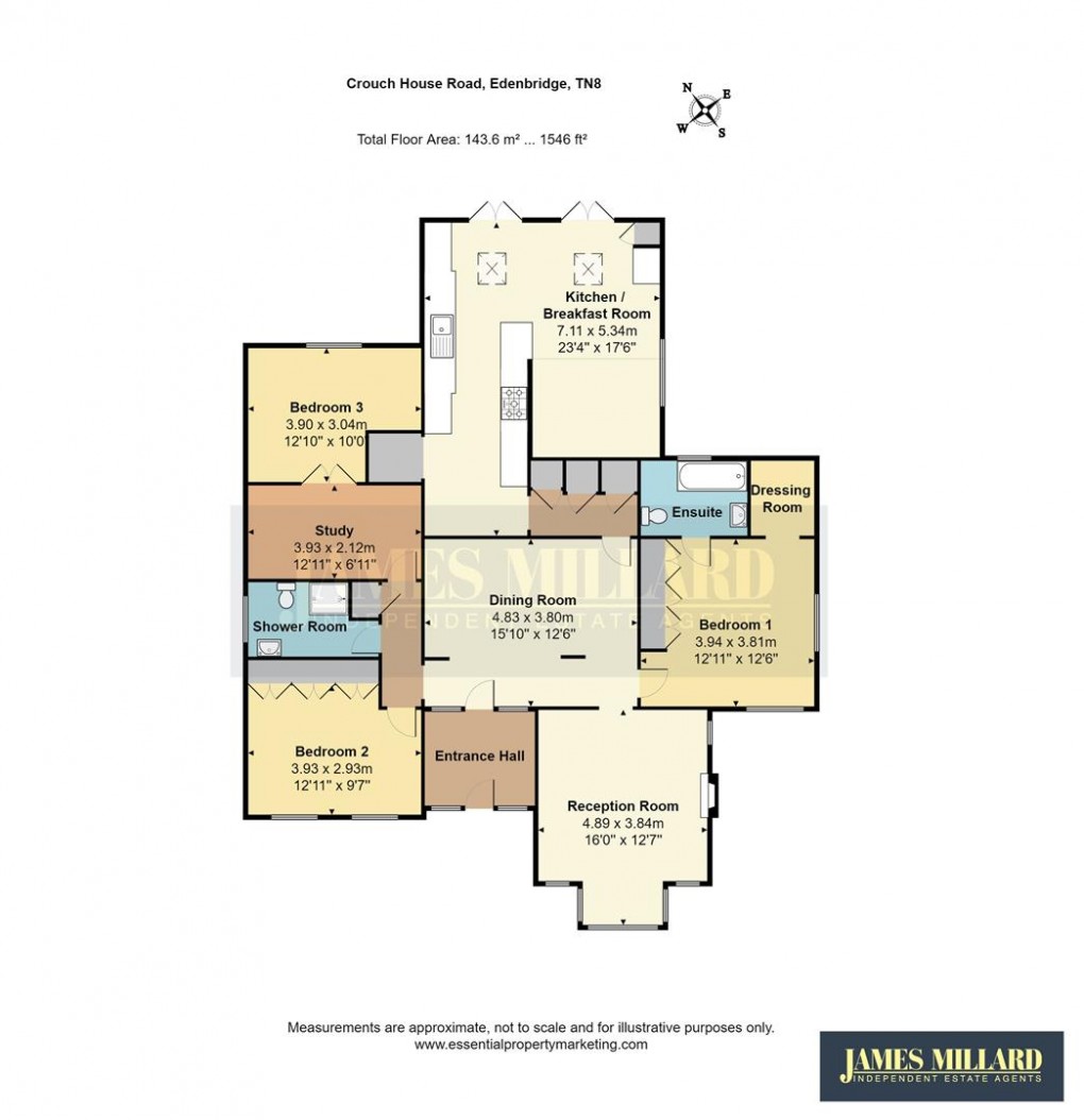 Floorplan for Crouch House Road, Edenbridge