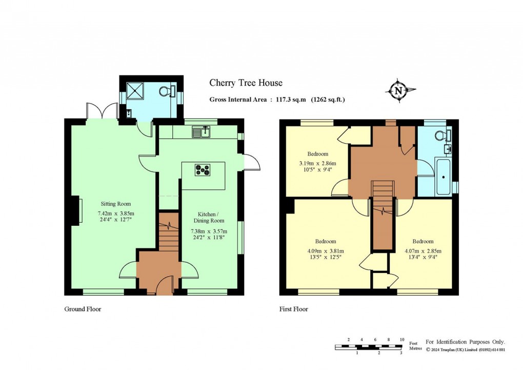 Floorplan for Kiln Lane, Leigh - Chain Free