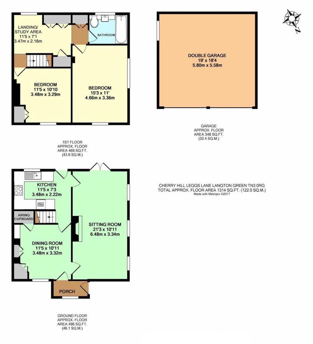 Floorplan for Leggs Lane, Langton Green