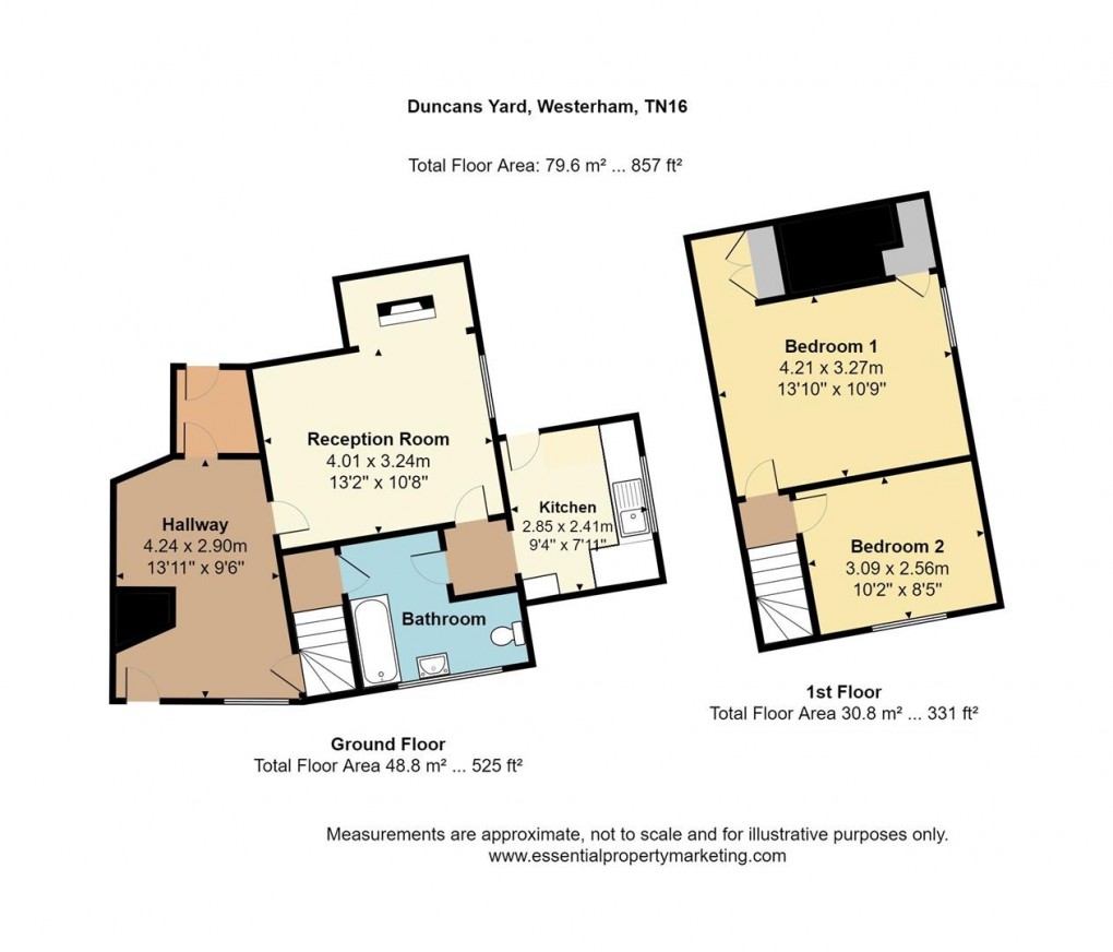 Floorplan for Duncans Yard, Westerham