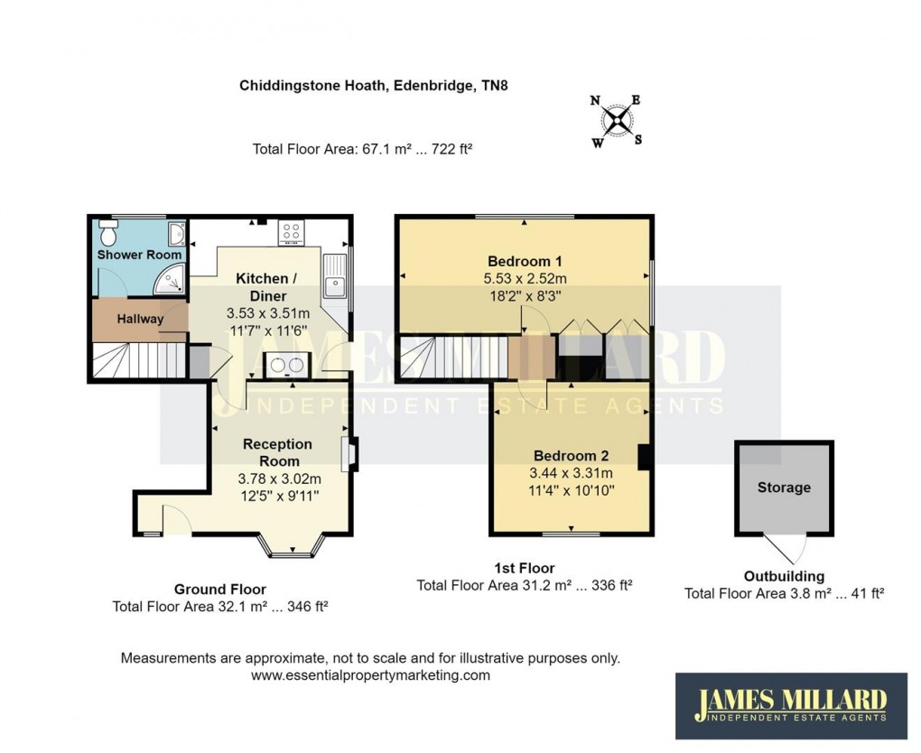 Floorplan for Hoath Corner, Chiddingstone Hoath