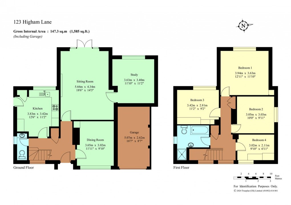 Floorplan for Higham Lane, Tonbridge