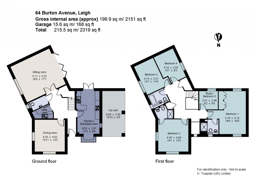 Floorplan for Burton Avenue, Leigh - Chain Free